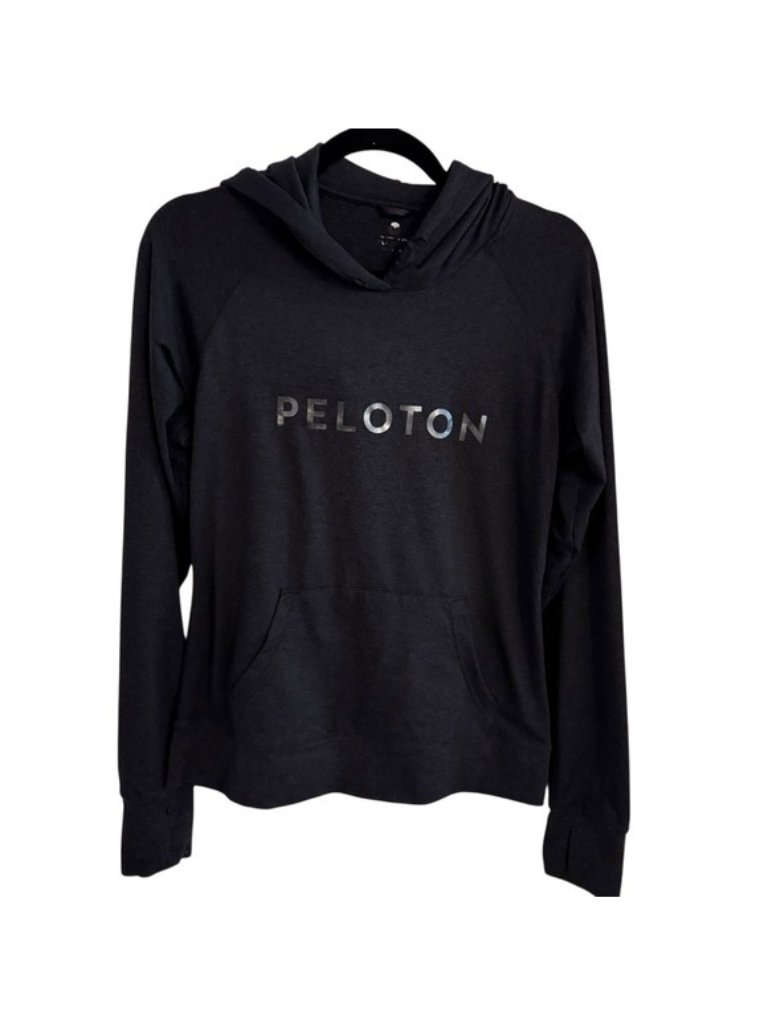 Peloton Women’s Cooldown Hoodie Nualime Pullover Black Sweatshirt Size Small